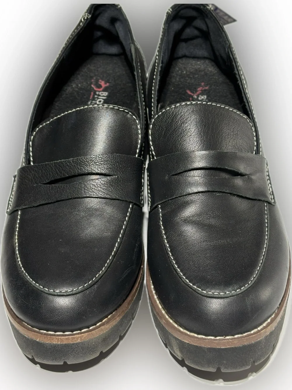 Blondo Dulce Waterproof Chunky Heel Platform Lugsole Loafers Size 9M
